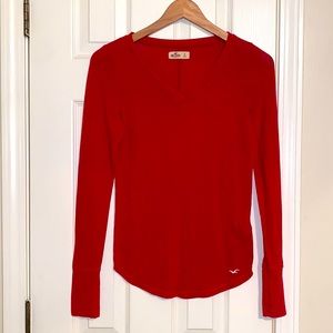 3 for $10 ❤️ Long Sleeve Red Hollister Top